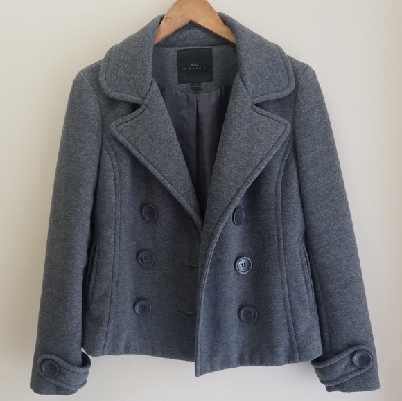 Charcoal Heather Gray Pea Coat - Picture 2 of 7